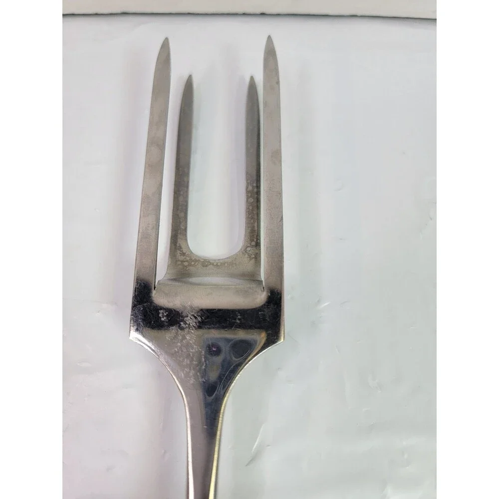 Vintage Capri Stainless Italy Carving Fork Patent 67984 MCM 15.75